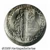 Image 2 : 1944 10C Mercury Dime--Struck 10% Off Center--MS6
