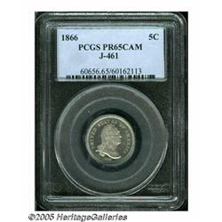 1866 5C Five Cents, Judd-461, Pollock-535, R.5, P