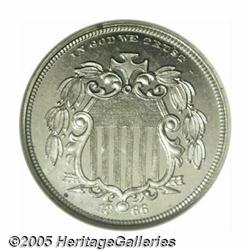 1866 5C Shield Five Cents, Judd-489, Pollock-577,