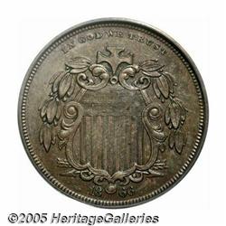 1866 5C Shield Five Cents, Judd-498, Pollock-584,
