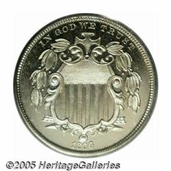 1866 5C Shield Five Cents, Judd-507, Pollock-591,