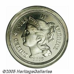 1868 3C Three Cent Nickel, Judd-615, Pollock-680,