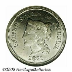 1871 5C Five Cents, Judd-1053, Pollock-1188, High