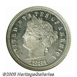 1881 3C Liberty Head Three Cents, Judd-1670, Poll