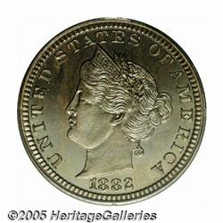 1882 5C Liberty Head Five Cents, Judd-1680, Pollo