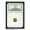 1850-O G$1 AU55 NGC. A lightly circulated but par