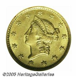 1851-C G$1 MS60 NGC. Variety 4-D. The 1851-C is t