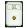 Image 3 : 1851-C G$1 MS60 NGC. Variety 4-D. The 1851-C is t