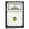 1851-O G$1 MS62 NGC. Boldly struck, save for mino