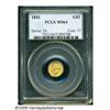 1853 G$1 MS64 PCGS. Well struck with beautifully 