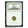 Image 3 : 1854 G$1 Type Two MS62 NGC. We are pleased to be 