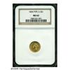 Image 3 : 1854 G$1 Type Two MS62 NGC. Type Two Gold Dollars
