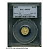 Image 3 : 1855 G$1 MS64 PCGS. An unusually attractive, high