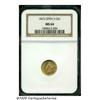 1873 G$1 Open 3 MS64 NGC. Breen 6089. LIBERTY on 