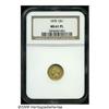 1878 G$1 MS61 Prooflike NGC. This flashy gold dol
