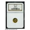 Image 3 : 1884 G$1 MS67 NGC. The 1884 gold dollar had an im