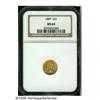 1889 G$1 MS64 NGC. LIB of LIBERTY on the headband