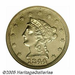 1844 $2 1/2 AU58 NGC. This is one of those dates 