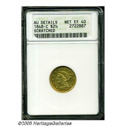 1848-C $2 1/2 --Scratched--ANACS. AU Details, Net