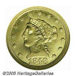 1848-C $2 1/2 XF45 ANACS. Variety 9-F. An elusive