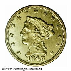 1848-C $2 1/2 MS61 PCGS. Variety 10-F. Doug Winte