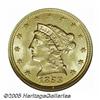 1853 $2 1/2 MS65 NGC. Frosty and attractive, with
