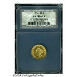 1856 $2 1/2 AU Details, Improperly Cleaned, NCS. 