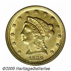 1859-D $2 1/2 AU50 PCGS. Variety 21-M. This is th