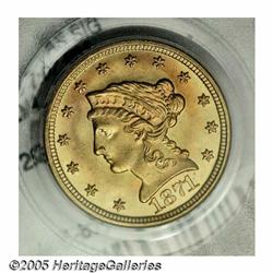 1871-S $2 1/2 MS66 PCGS. This is an extraordinary