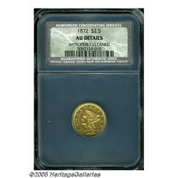 1872 $2 1/2 AU Details, Improperly Cleaned, NCS. 