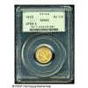 1873 $2 1/2 Open 3 MS63 PCGS. The Open 3 is quite