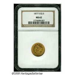 1877-S $2 1/2 MS62 NGC. This is a lovely example 
