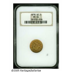 1878 $2 1/2 MS64 PCGS. Sharply struck and fully b