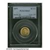 1879 $2 1/2 MS63 PCGS. Bright brassy-gold surface