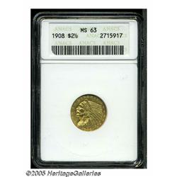1908 $2 1/2 MS63 ANACS. The design elements are a