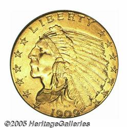 1909 $2 1/2 MS64 PCGS. Brilliant and satiny. Near