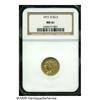 Image 3 : 1911-D $2 1/2 MS61 NGC. Light yellow-gold with sa