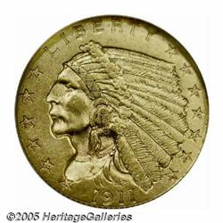 1911-D $2 1/2 MS62 NGC. This issue is the single 