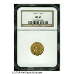 1914-D $2 1/2 MS63 NGC. This is a delightful exam
