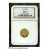 Image 1 : 1915 $2 1/2 MS63 NGC. Honey-gold surfaces are imb