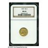 Image 1 : 1927 $2 1/2 MS64 NGC. Wheat-gold surfaces exhibit