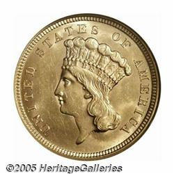 1854 $3 MS62 NGC. First year of issue for the den