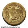 Image 2 : 1878 $3 MS64 NGC. Bright and lustrous, with a ple