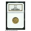 Image 3 : 1878 $3 MS64 NGC. Bright and lustrous, with a ple