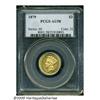 1879 $3 AU58 PCGS. Sharply struck in bright yello