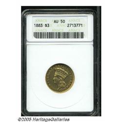 1883 $3 AU50 ANACS. This issue has the distinctio