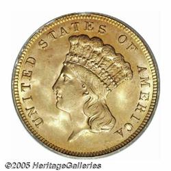 1889 $3 MS66 PCGS. This is a remarkable example o
