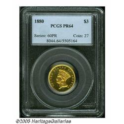 1880 $3 PR64 PCGS. Just 36 examples of this issue