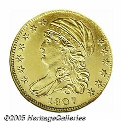 1807 $5 Bust Left--Cleaned--ANACS. Unc Details, N