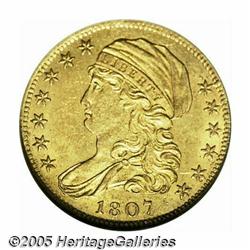 1807 $5 Bust Left MS62 NGC. Breen-6453, B. 5-D, M